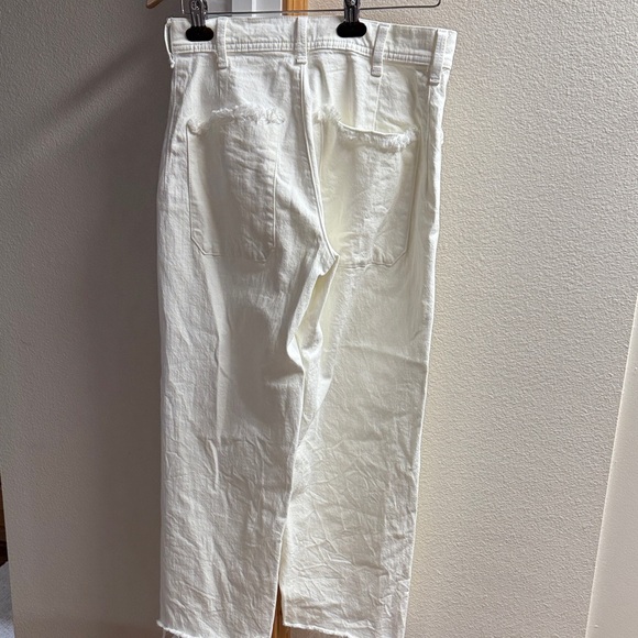 Legend Raw Hem Patch Pocket Crop Wide Leg Jeans - Picture 4 of 4